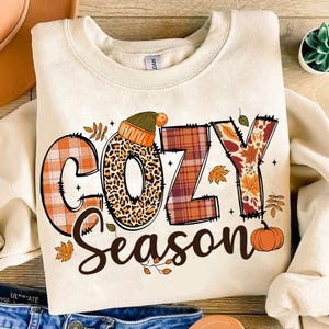 Cozy Season Pumpkin PNG, Fall Season Png, Autumn Coquette Png, Retro Fall Vibes Png, Thanksgiving Png, Fall Sublimation , Cozy Design