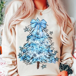 Coquette Chinoiserie Christmas Tree Png, Coquette Blue Christmas Png, Christmas Toile Png, Blue Floral Bow Png, Preppy Christmas