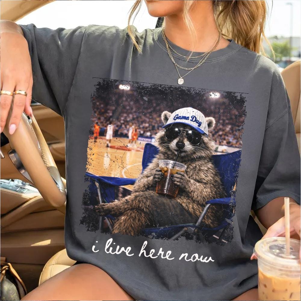 Raccoon Basketball Shirt - Etsy