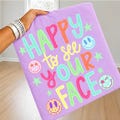 Happy to see your face PNG, Funny Teacher Smiley Design, Preschool Teacher School Supplies Png, Back to School Png, Colorful, Viral