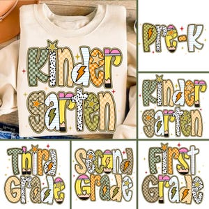 Retro Back to School Boys PNG Bundle, Kindergarten Kid Design, First Day PNG, Pre-K to Fourth Grade Png, School Boy Camo Sublimation File