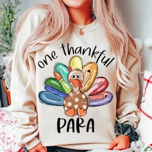 One Thankful Para Png, Teacher Para Thanksgiving Turkey Png, Cute Crayon Pencil Teacher Png, Thankful Para Png, Teacher Thanksgiving Png