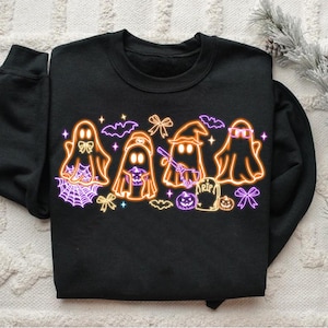 Coquette Halloween Neon Png, Halloween Ghost Neon png, Halloween Mama Png, Spooky Season Png, Social Club Png, Girly Coquette Bow Png