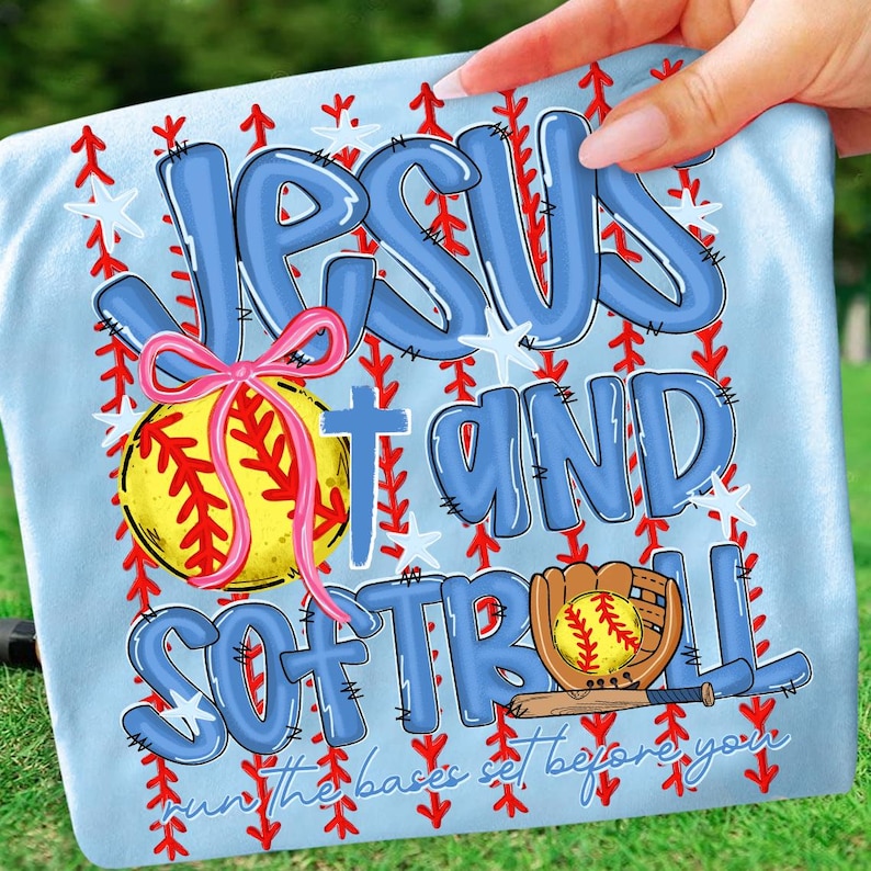 Preppy Softball PNG, Jesus and Softball PNG, Home Run Png, Swing Batter ...