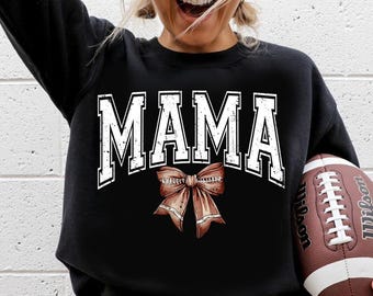 Coquette Football Mama png, Football Bow png, Football mom png, Football png, Game Day, Fall Football png, Football Season Png, Sports png