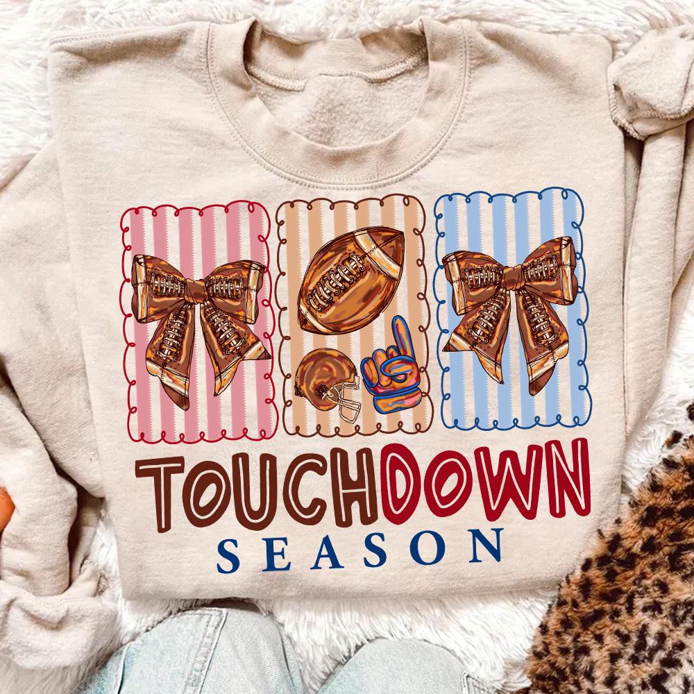 Touchdown Season PNG, Football Coquette Png, Game Day Shirt Design, Football Mama Png, Fall Football Sublimation, Football Mom, Sports
