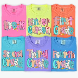 Preppy Back To School Bundle PNG, Kindergarten Pre-K 1st 2nd 3rd Grade, Teacher Sublimation, Retro First Day School Shirt Design