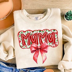 Christmas Mama Coquette Png, Mama Claus png, Christmas Tree Cake png, Christmas coquette bow png, Doodles Xmas, Candy Cane Santa Hot Cocoa