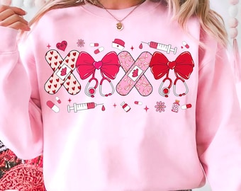 Pink Valentine Nurse Png, Valentine Nurse Coquette Png, Cupids Favorite Nurse Png, Nurse Valentines Shirt Design, Valentines Day PNG