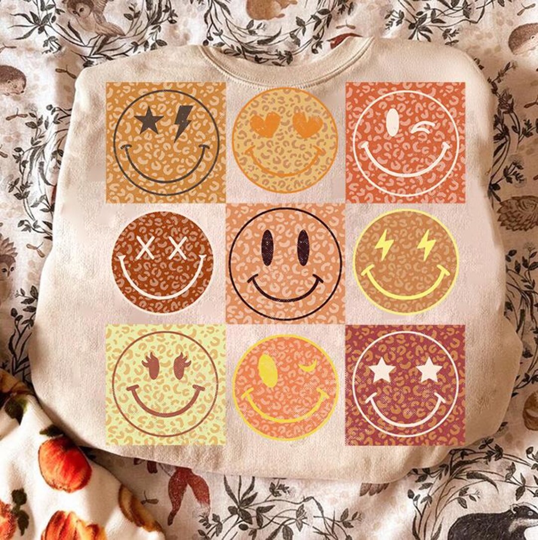 Fall Smiley Face Checkerboard Png, Smiley Leopard Fall Png, Fall ...