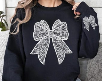 Lazo de encaje Png, Lazo de coqueta de encaje Png, Lazo floral Png, Chinoiserie Png, Primavera png Lazos de encaje en blanco y negro Png, Tendencias femeninas para el día de la madre