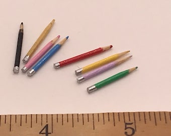 Dolls House Handmade 1//12 Scale Pencil Writing Set