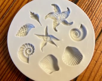 Molde de silicona con forma de vida marina