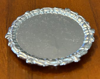 Vassoio In Miniatura Scala 1:12, Servizio Da Cucina In Metallo Argentato Per Casa Delle Bambole Tumdee