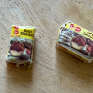 Dollhouse Miniature Dutch Chocolate Ice Cream - 2 pieces