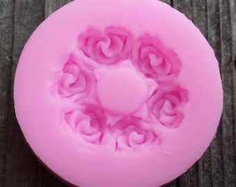 Molde de silicone círculo de flores