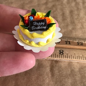 Miniature Birthday Cake - your choice color