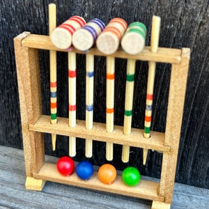 Dollhouse Miniature Croquet Set