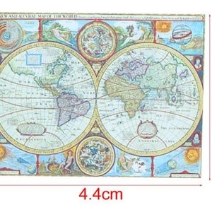 Mappa del mondo in miniatura della casa delle bambole: lo stile che preferisci