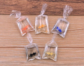 Dollhouse Miniature Fish in Bag - your choice color