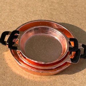 Dollhouse Miniature Copper Pans - 3 pc