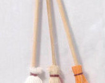 Dollhouse Miniature Brooms - 3 pieces