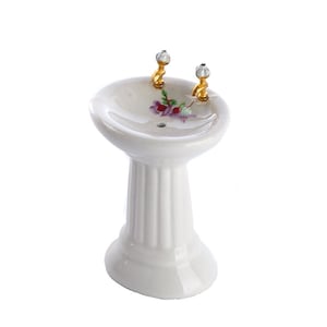 Dollhouse Miniature Pedestal Sink