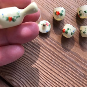 Dollhouse Miniature Floral Tea Set