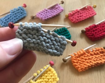Miniature Knitting with Needles - your choice color