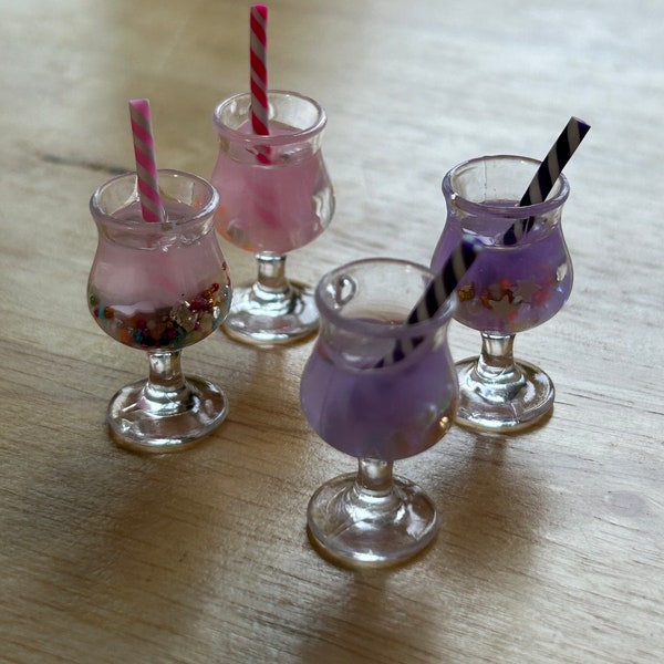 Dollhouse Miniature Fancy Drinks - set of 2 - your choice type