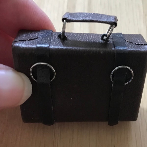 Dollhouse Miniature Leather Bag - your choice color/style