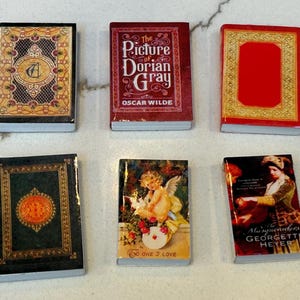 Libros en miniatura para casas de muñecas (6 piezas)