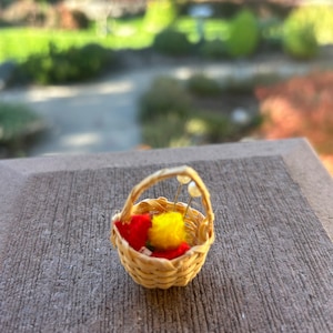 Dollhouse Miniature Knitting Basket