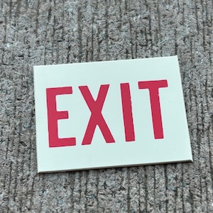 Dollhouse Miniature Street Sign - EXIT