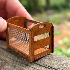 Dollhouse Miniature Wood Crate