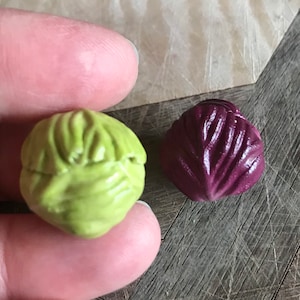 Dollhouse Miniature Cabbage Set - 2 pieces
