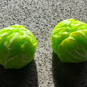 Dollhouse Miniature Green Cabbage - 2 pieces