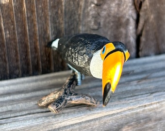 手描きのミニチュア磁器製オオハシ鳥 28527 - Etsy 日本