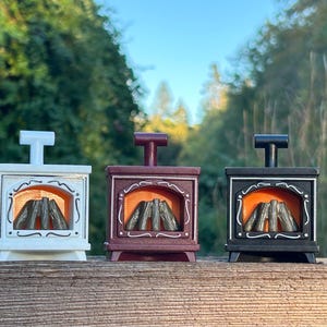 Dollhouse Miniature Fireplace - lights up - your choice type