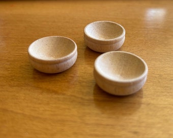 Miniature Wooden Bowls - 3 pieces