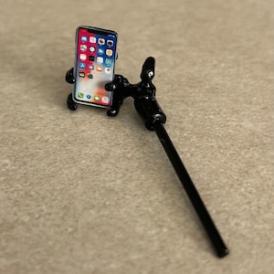 Dollhouse Miniature Selfie Stick with phone - your choice color