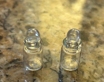 Dollhouse Miniature Glass Apothecary Jars - 2 pieces