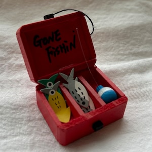 Dollhouse Miniature Fishing Tackle Box