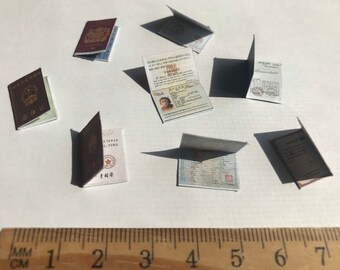 Dollhouse Miniature Passport Document Travel Airport - Etsy