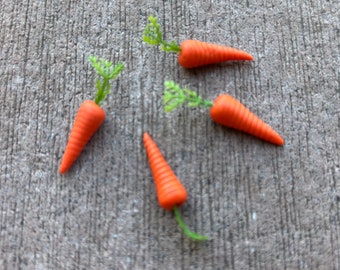 Dollhouse Miniature Carrots - 4 pieces - your choice type