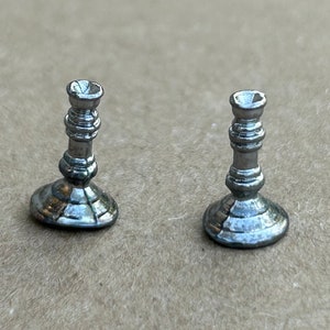 Dollhouse Miniature Candlestick Holders - 2 pieces