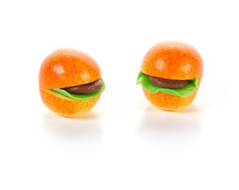 Dollhouse Miniature Hamburgers - 2 pieces