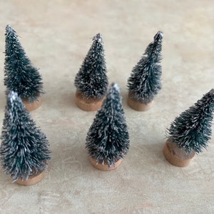 Dollhouse Miniature Christmas Trees - 6 pieces - your choice color