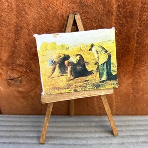Dollhouse Miniature Easel with Painting