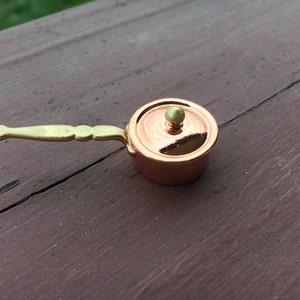 Dollhouse Miniature Copper Saucepan
